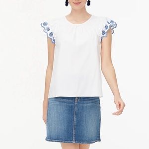 J. Crew Factory Eyelet Top NWT